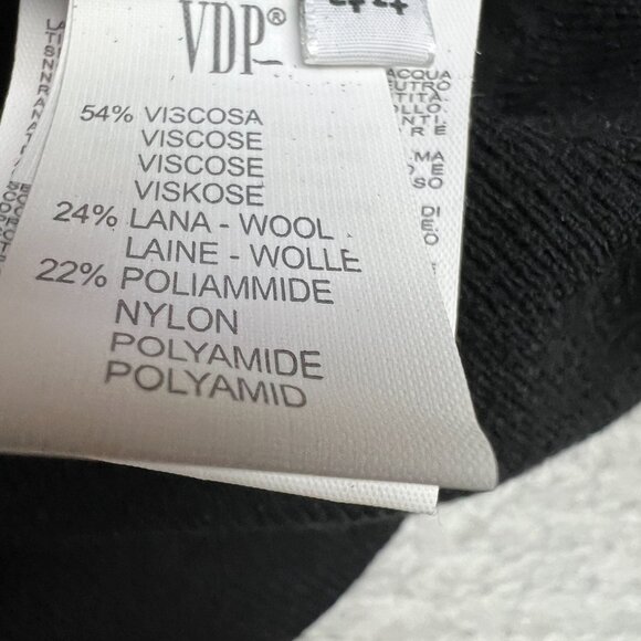 VDP Via Delle Perle Wool Dress Embellished Zwarov Elements Quiet Luxury Sz 44 - Picture 14 of 16